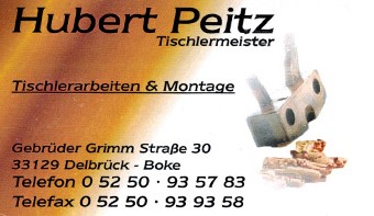Tischlermeister Hubert Peitz