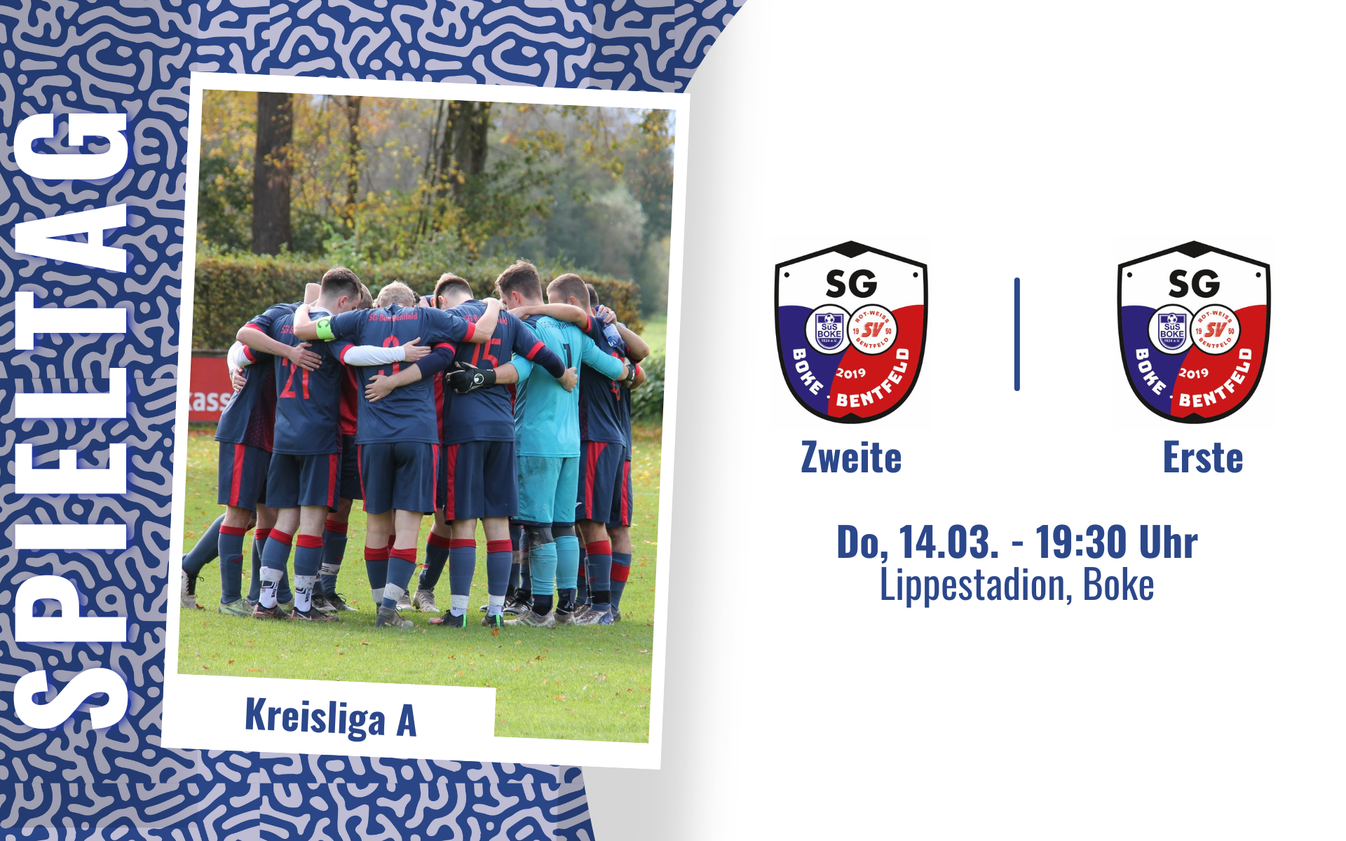 Vereinsduell am Donnerstag im Lippestadion: Nachholspiel der SG Boke/Bentfeld I. und II.