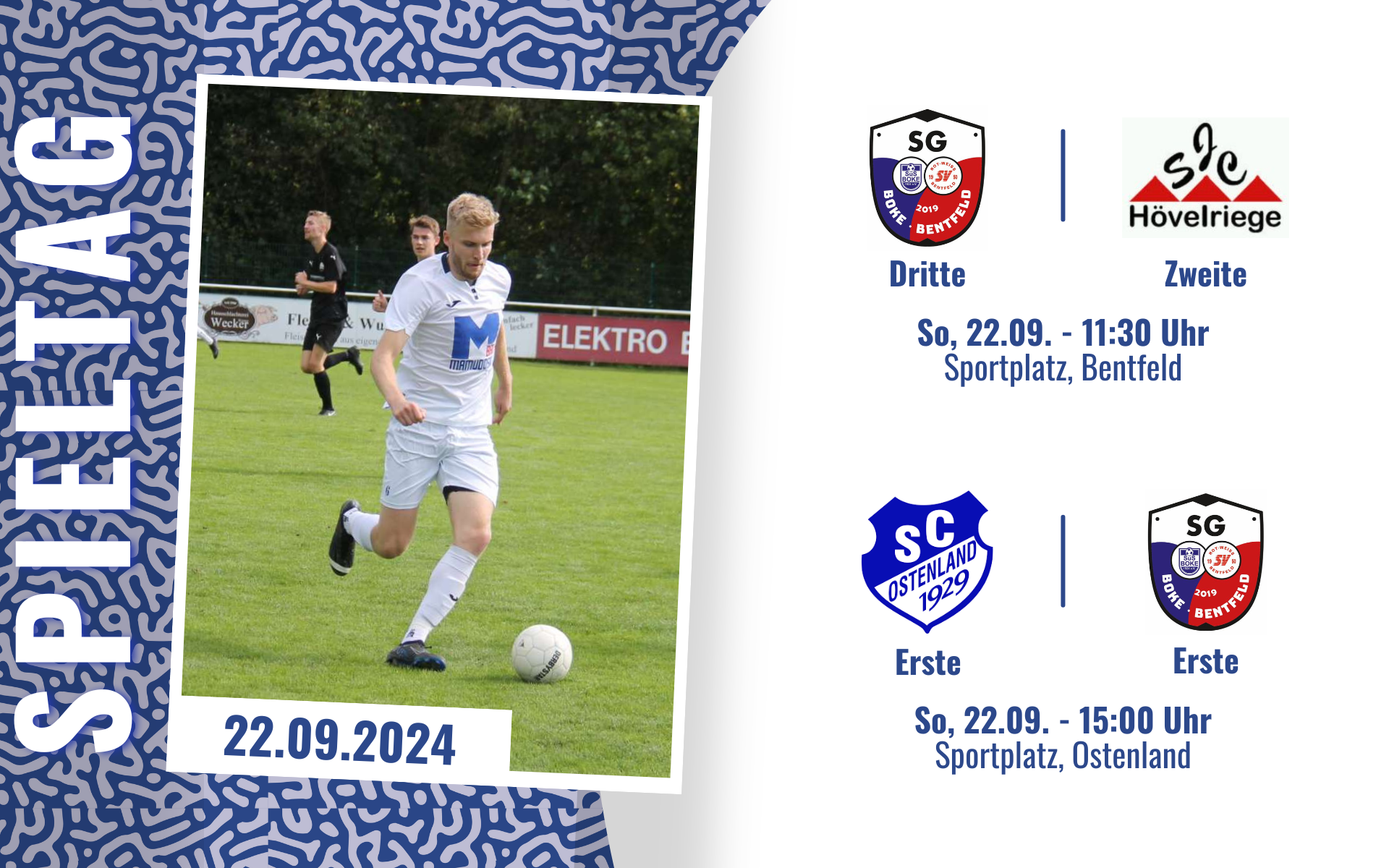 SG Boke/Bentfeld gastiert am Katharinenmarkt-Sonntag beim SC BW Ostenland