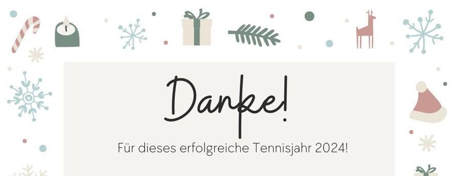 Dankeschön der Abteilung Tennis zum Jahreswechsel