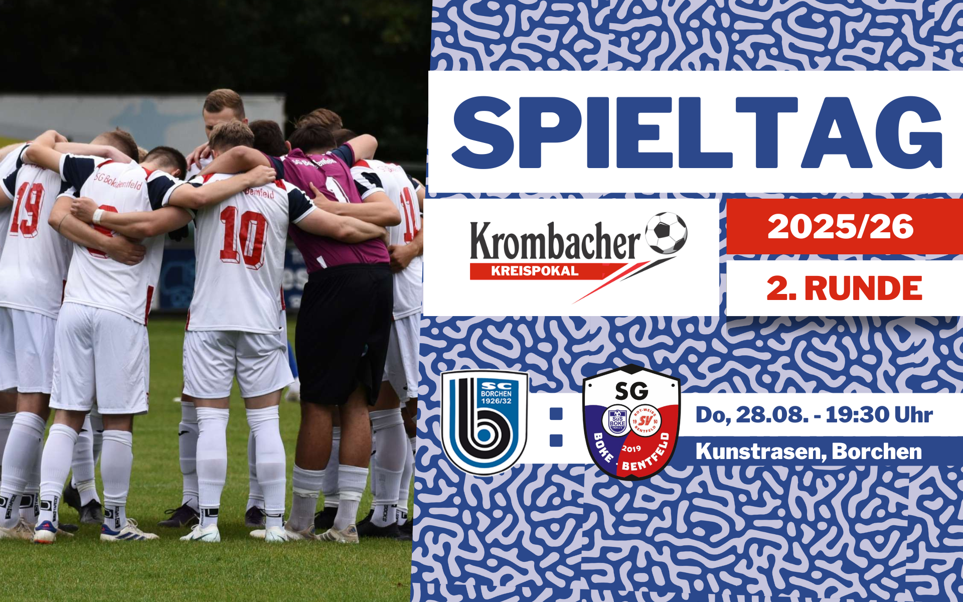 2. Runde im Kreispokal: SG Boke/Bentfeld reist am Donnerstag zum SC Borchen