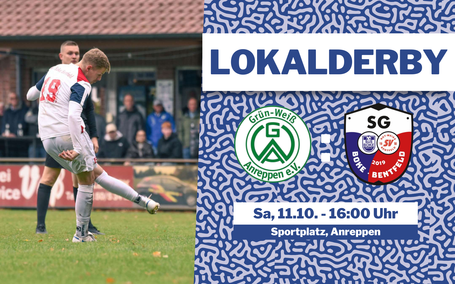 Am Samstag steigt das Bezirksliga-Derby SV GW Anreppen vs. Spielgemeinschaft Boke/Bentfeld