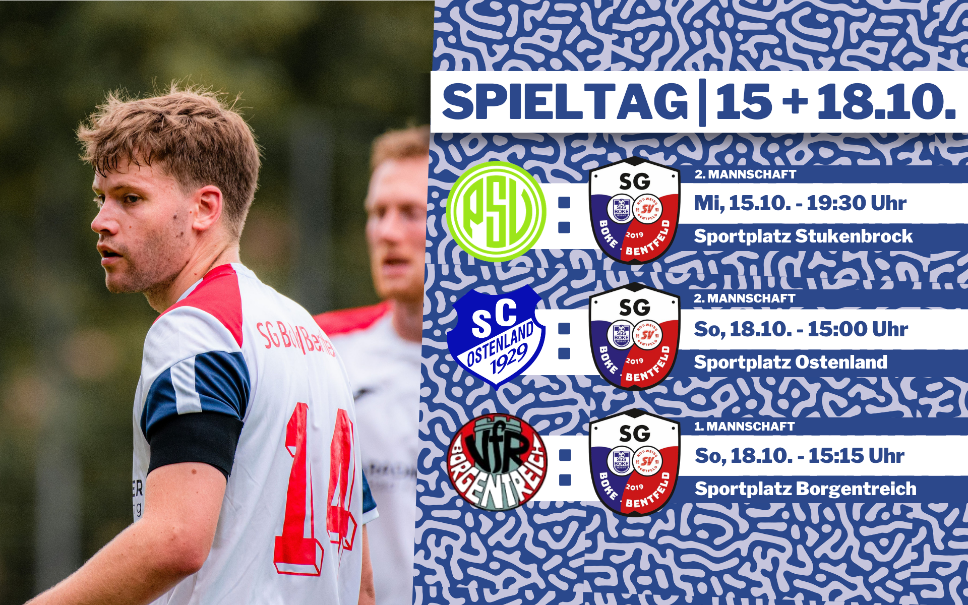 SG-Teams sind am Sonntag beim VfR Borgentreich und SC BW Ostenland gefordert
