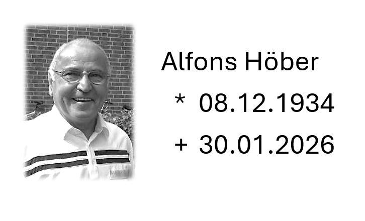 Ehrenmitglied Alfons Höber im Alter von 91 Jahren verstorben