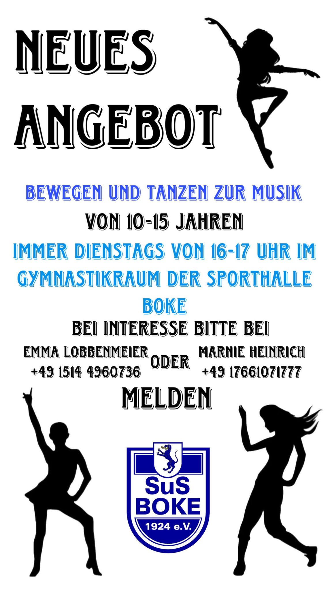 Neues Angebot beim SuS BOKE: TANZEN